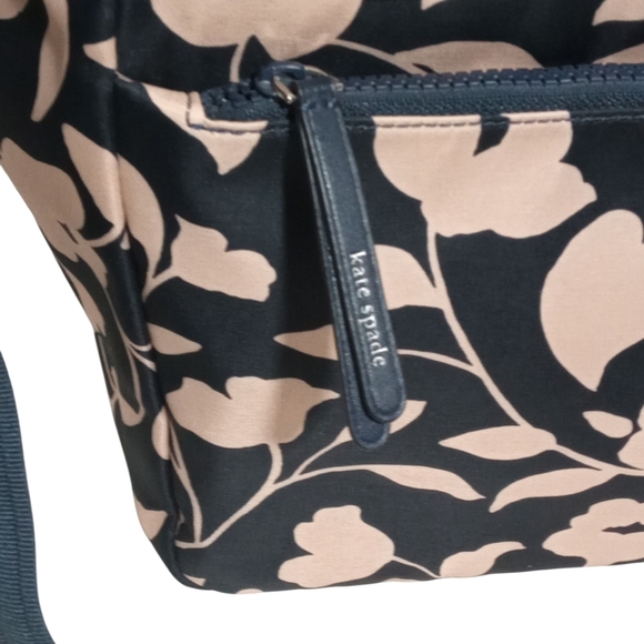 Kate Spade Jae Garden Nylon Leather Trim Floral Bag Top Handle & Crossbody Strap - Picture 3 of 11